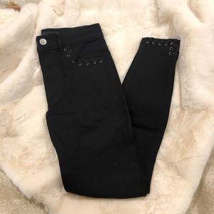 Express black high waisted skinny “ankle legging”
